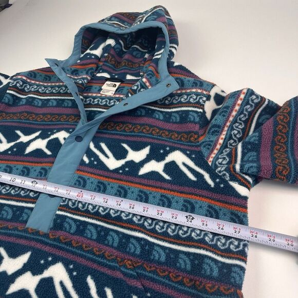 North Face Carbondale Fleece Hoodie XXL Half Snap Aztec Hippie Gorpcore Jacket - Picture 6 of 14